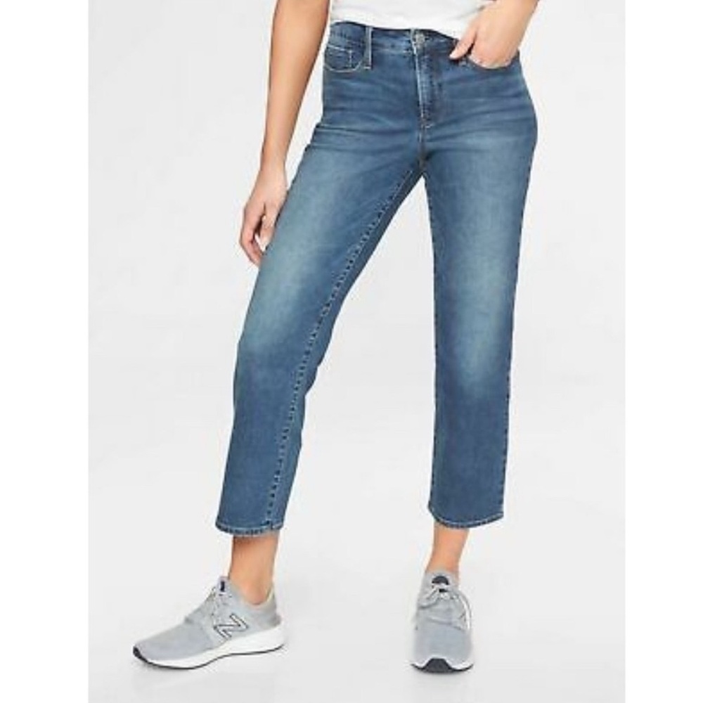 Athleta | Scultptek Slim Straight Crop Jeans Lapis Wash